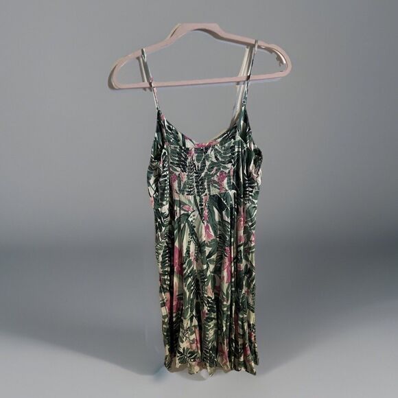 Old Navy Midi Large Dress Coastal Forest Fairy Hipster Flowy Strappy - Picture 4 of 6